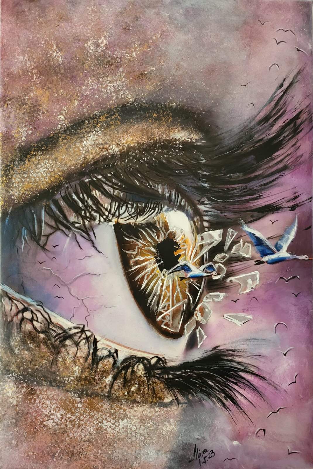 ArteDiAlina.com painting: When I can't speak